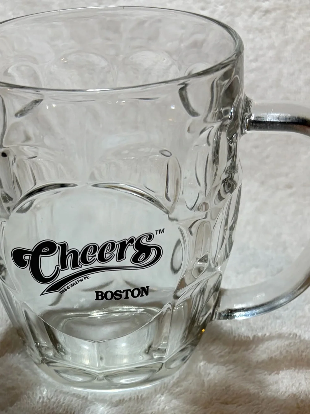 Cheers Boston Clear Glass Beer Mug with Handle